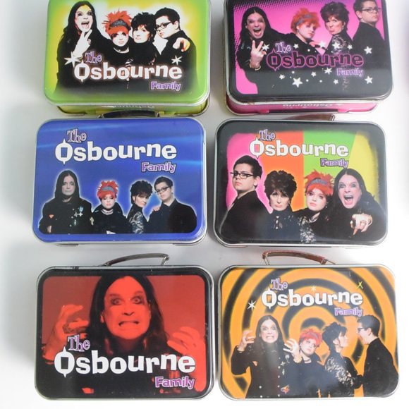 Osbourne Family 2002 Collectible Mini Tin Lunchboxes Complete Set + 4 Extras - Picture 4 of 8